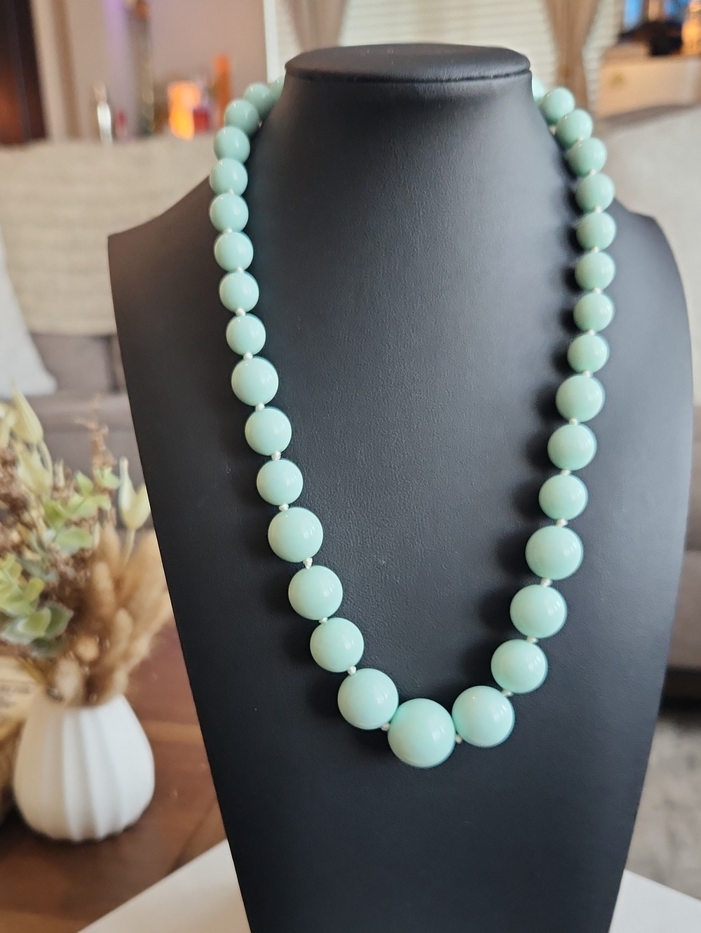 Mint Green Beaded Necklace - Women Jewelry